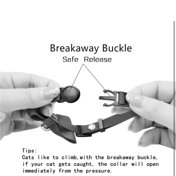 5for$10 Baby Pink Bell Cat Collar & Small Pet Collar Pet Accessories 10 Inches - Picture 7 of 9